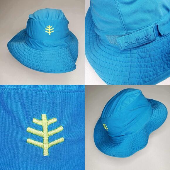 Coolibar Bucket Hat Sun Swim SPF Blue UV Protection Size L/XL - Picture 1 of 8